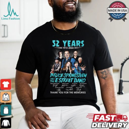 52 years 1972 2024 bruce springteen and the estreet band thank you for the memories shirt