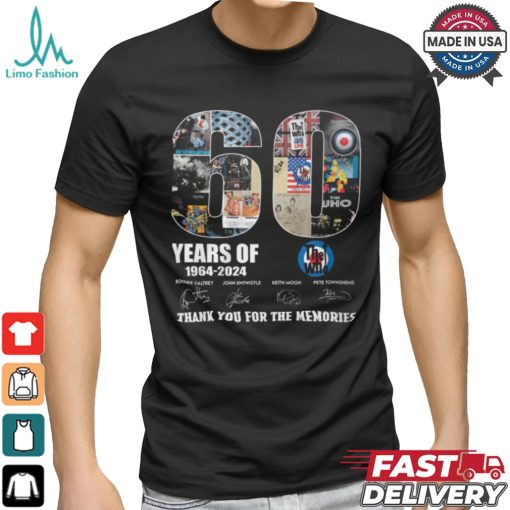 60 Years Of 1964 2024 The Who Thank You For The Memories T Shirt