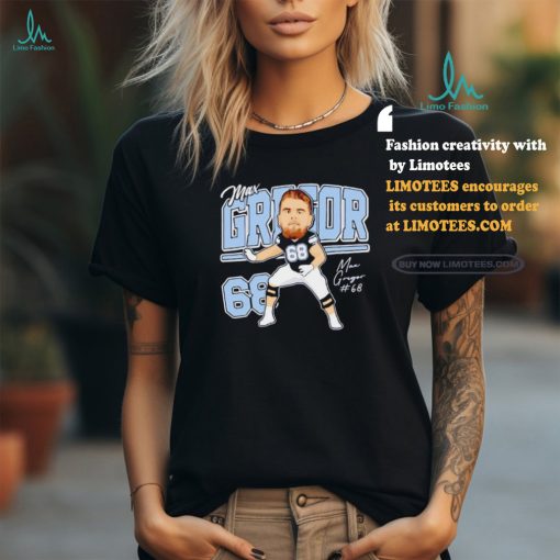 68 Max Gregor 2024 Football Cartoon Signature Shirt