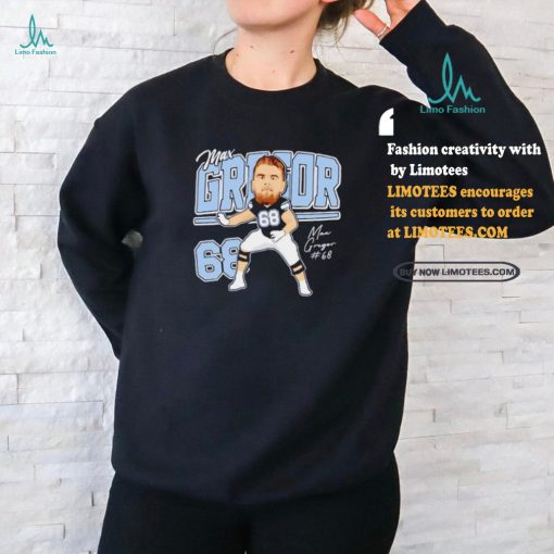 68 Max Gregor 2024 Football Cartoon Signature Shirt