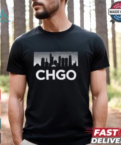 ALLCITY Adult Chicago Skyline Black T Shirt