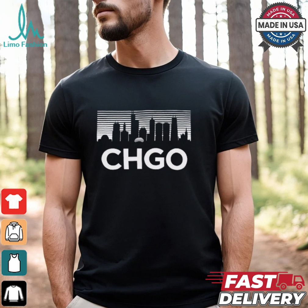 ALLCITY Adult Chicago Skyline Black T Shirt ALLCITY Adult Chicago Skyline Black T Shirt