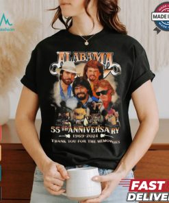 Alabama Band Since 1969 With Loves And Memories 55th Anniversary Signatures T shirt