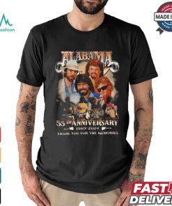 Alabama Band Since 1969 With Loves And Memories 55th Anniversary Signatures T shirt