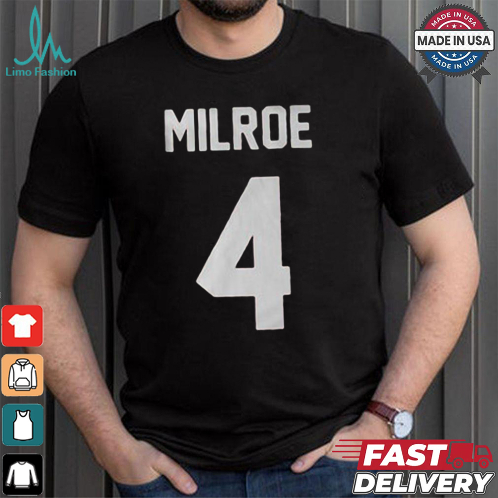 Alabama Football Jalen Milroe 4 Shirsey T shirt Alabama Football Jalen Milroe 4 Shirsey T shirt