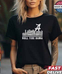Alabama Skyline 2024 Alabama Crimson Tide Roll Tide Roll Players Name shirt