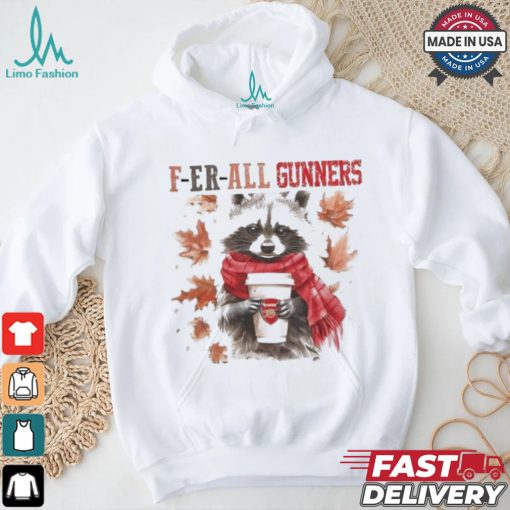 Arsenal Raccoon Fan F er all Gunners In Fall Season T shirt