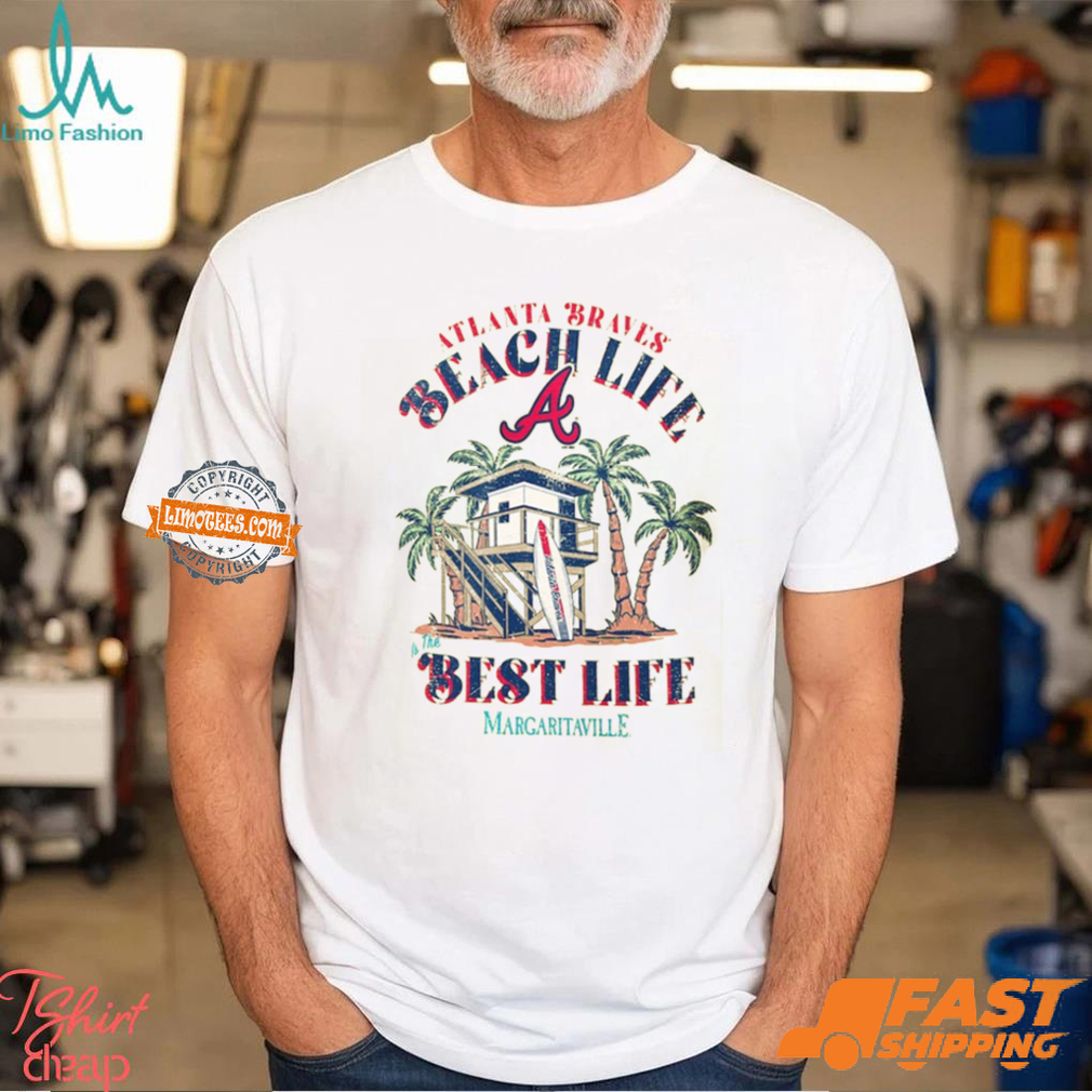 Atlanta Braves Beach Hut Graphic T Shirt Atlanta Braves Beach Hut Graphic T Shirt