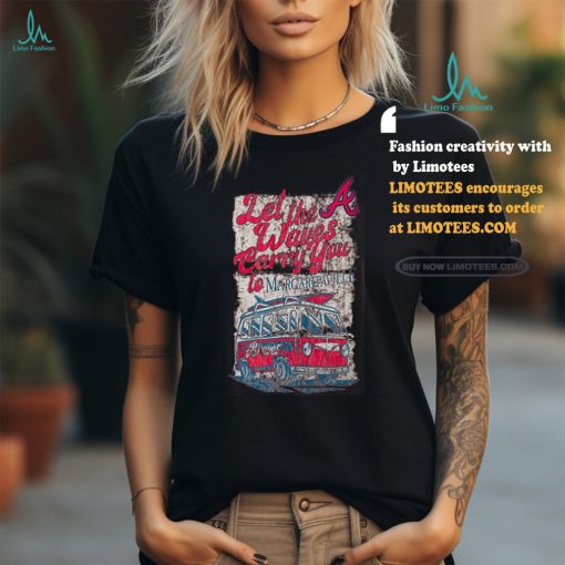 Atlanta Braves Margaritaville Bus Waves Graphic T Shirt