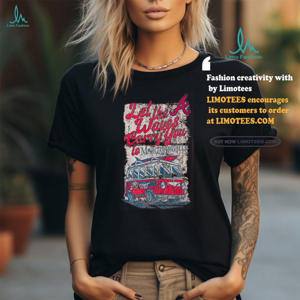 Atlanta Braves Margaritaville Bus Waves Graphic T Shirt Atlanta Braves Margaritaville Bus Waves Graphic T Shirt