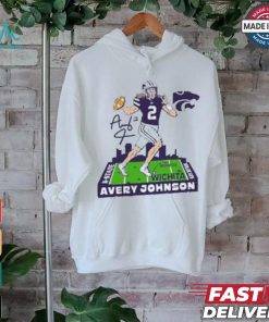 Avery Johnson K State Wildcats Grey Football Caricature Short Sleeve Fashion Player T Shirt