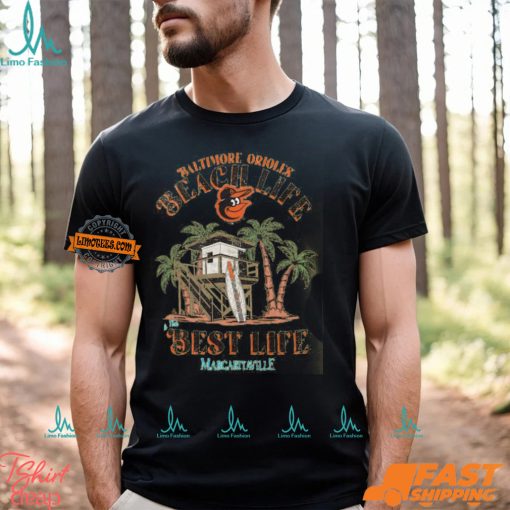 Baltimore Orioles Beach Hut Graphic T Shirt
