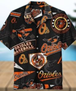 Baltimore Orioles Classic Black Game Day Hawaiian Shirt