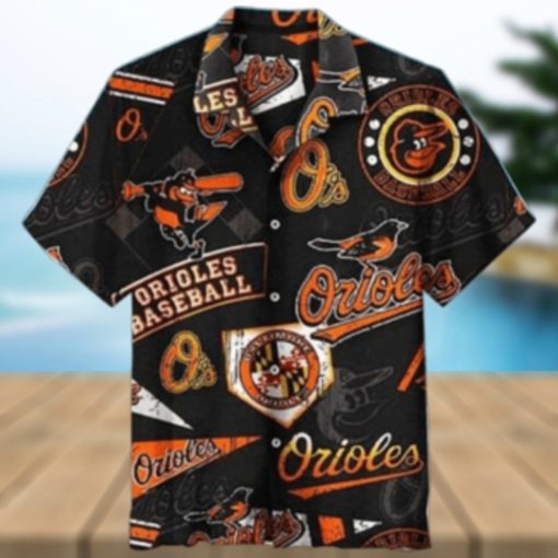 Baltimore Orioles Classic Black Game Day Hawaiian Shirt