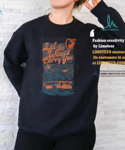 Baltimore Orioles Margaritaville Bus Waves Graphic T Shirt