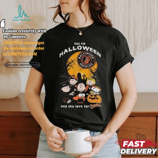 Baltimore Orioles Snoopy Peanuts Time For Halloween And Orioles shirt