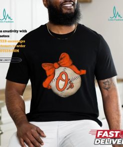 Baltimore Orioles Tiny Turnip Infant Baseball Bow Bodysuit shirt