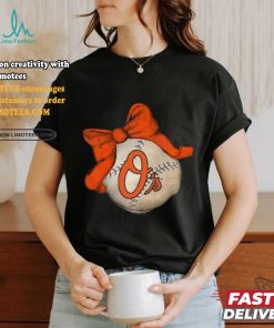 Baltimore Orioles Tiny Turnip Infant Baseball Bow Bodysuit shirt