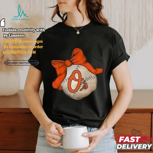 Baltimore Orioles Tiny Turnip Infant Baseball Bow Bodysuit shirt