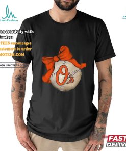Baltimore Orioles Tiny Turnip Infant Baseball Bow Bodysuit shirt