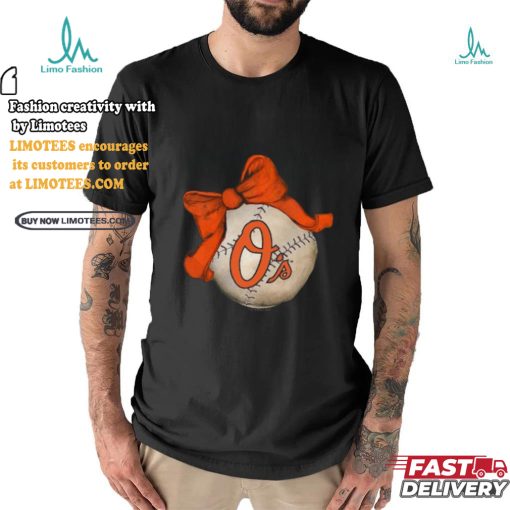 Baltimore Orioles Tiny Turnip Infant Baseball Bow Bodysuit shirt