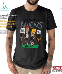 Baltimore Ravens NFL x Homage x Beavis and Butt Head Unisex Tri Blend T Shirt