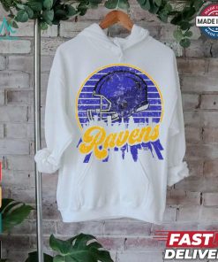Baltimore football team Skyline helmet T Shirt