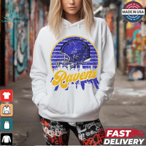 Baltimore football team Skyline helmet T Shirt