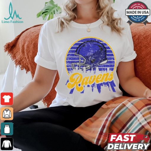 Baltimore football team Skyline helmet T Shirt