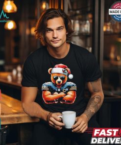 Bear with Santa hat Chicago Bears Merry Christmas shirt