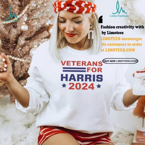 Best Veterans for harris 2024 election democratic party shirt
