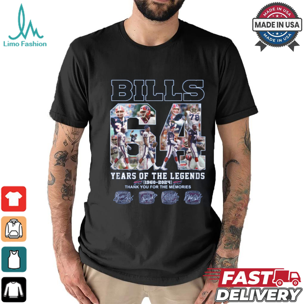 Bill years of the legends 1960 2024 thank you for the memories shirt Bill years of the legends 1960 2024 thank you for the memories shirt