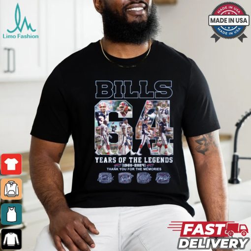 Bill years of the legends 1960 2024 thank you for the memories shirt