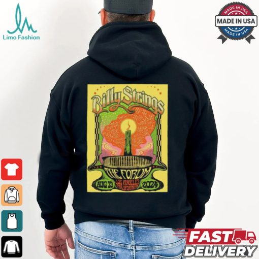 Billy Strings Artwork Candle Night 1 Poster For Show Music At The Forum In Los Angeles California On August 23 2024 Art By Fez Moreno Classic T Shirt