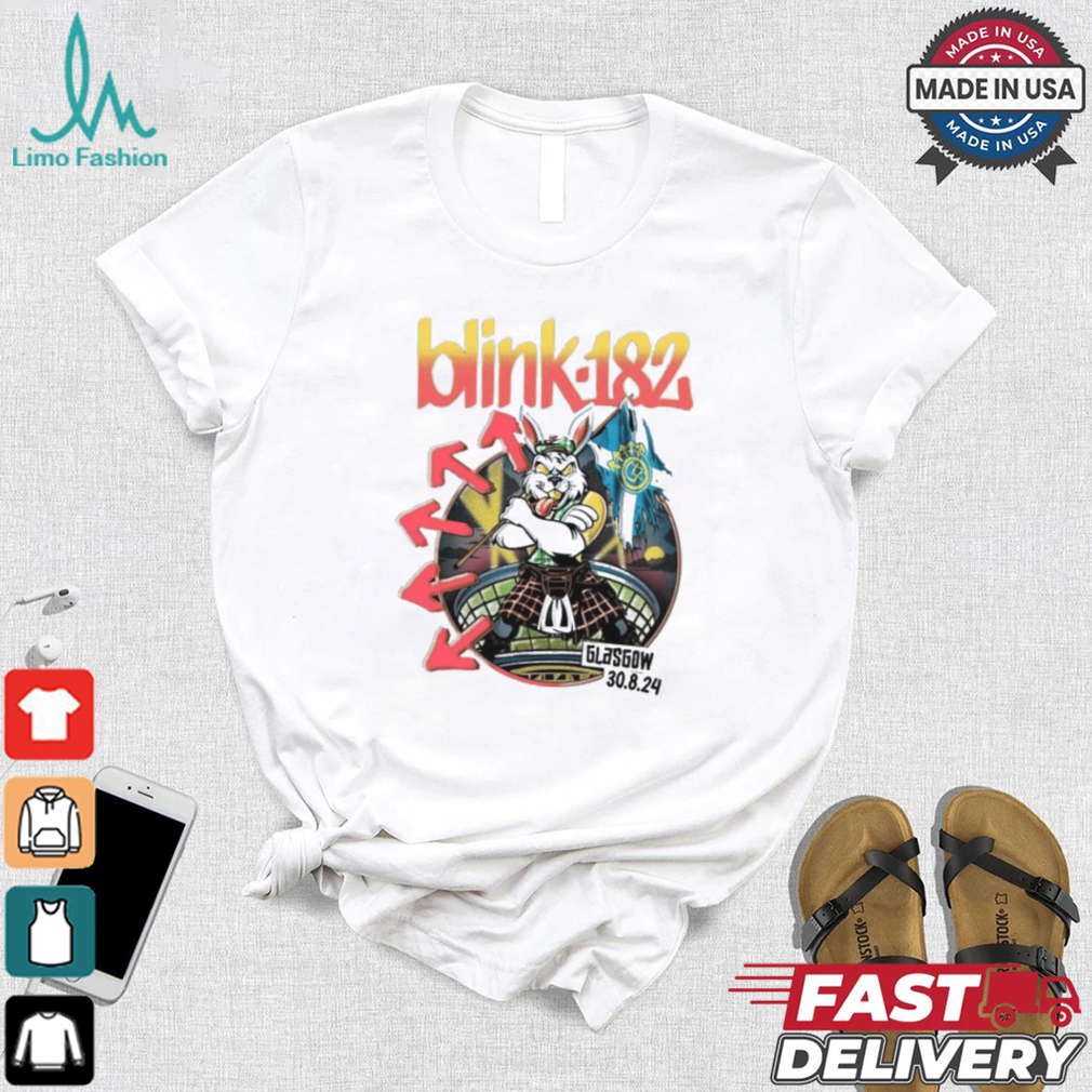 Blink 182 GlasGow 30 8 2024 Tour T Shirt Blink 182 GlasGow 30 8 2024 Tour T Shirt