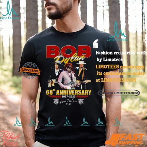 Bob Dylan 68th Anniversary 1957 2025 Thank You For The Memories T shirt