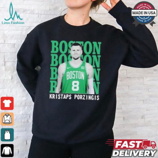 Boston Celtics Kristaps Porzingis Latvian professional basketball player T Shirt