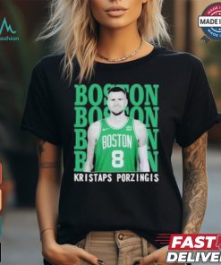 Boston Celtics Kristaps Porzingis Latvian professional basketball player T Shirt