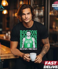 Boston Celtics Kristaps Porzingis Latvian professional basketball player T Shirt