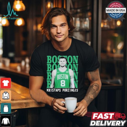 Boston Celtics Kristaps Porzingis Latvian professional basketball player T Shirt