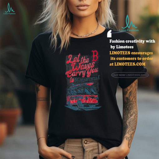 Boston Red Sox Margaritaville Bus Waves Graphic T Shirt