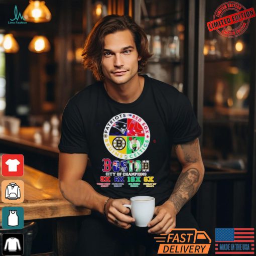 Boston Red Sox – Boston Celtics – New England Patriots – Boston Bruins Boston City Of Champions T Shirt