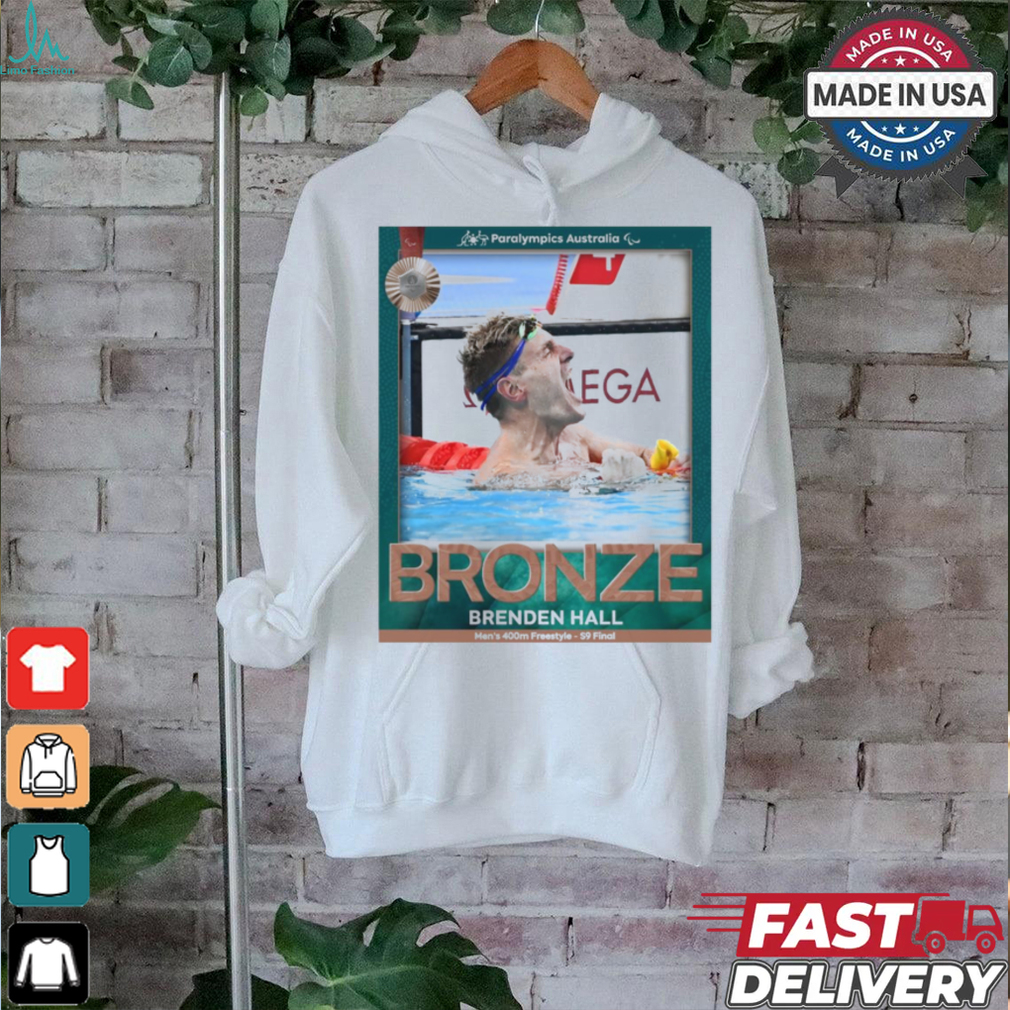 Brenden Hall Bronze Medal Men’s 400m Freestyle S9 Final Paralympics Australia Poster t shirt Brenden Hall Bronze Medal Men’s 400m Freestyle S9 Final Paralympics Australia Poster t shirt