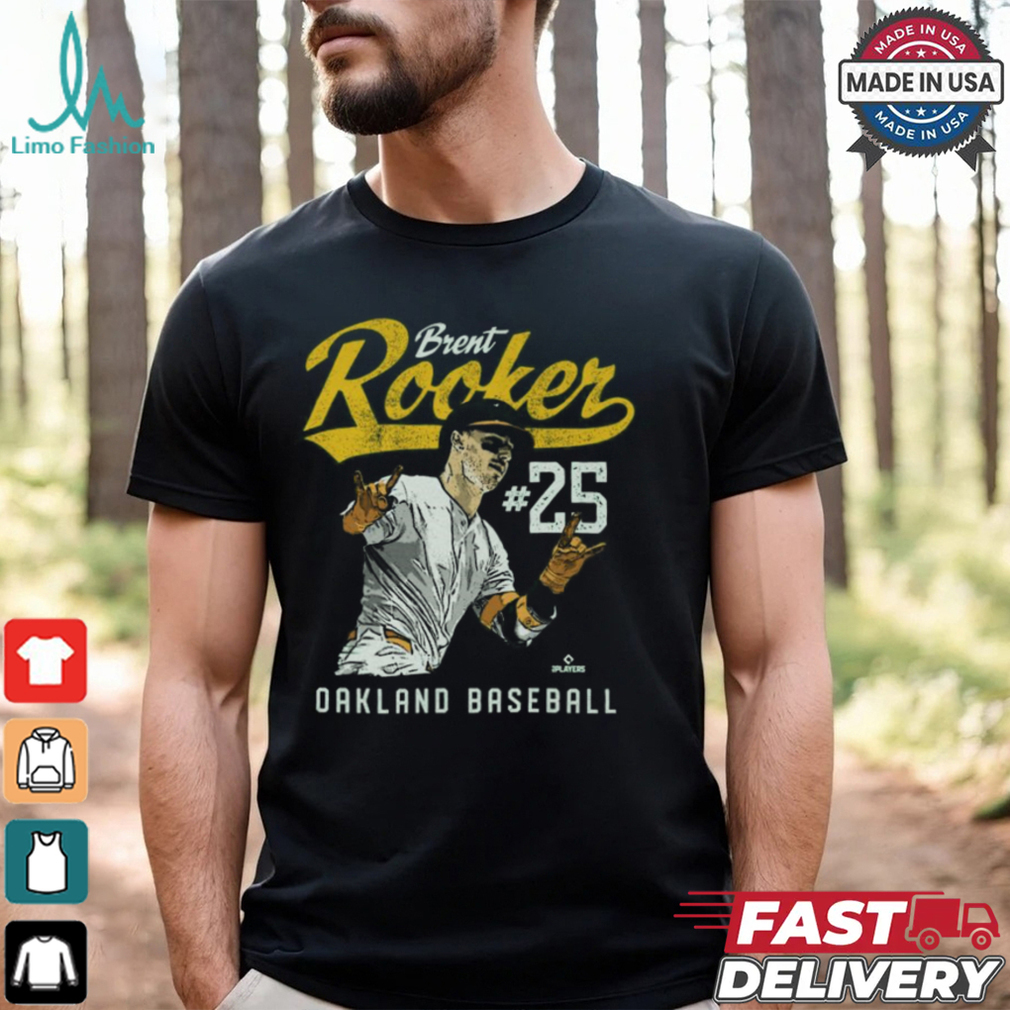 Brent Rooker #25 Oakland Baseball Player Name Vintage Graphic t shirt Brent Rooker #25 Oakland Baseball Player Name Vintage Graphic t shirt
