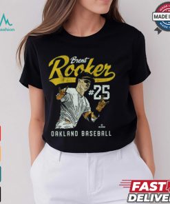 Brent Rooker #25 Oakland Baseball Player Name Vintage Graphic t shirt