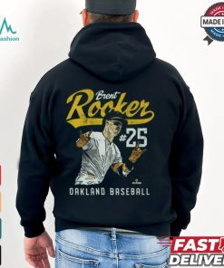 Brent Rooker #25 Oakland Baseball Player Name Vintage Graphic t shirt