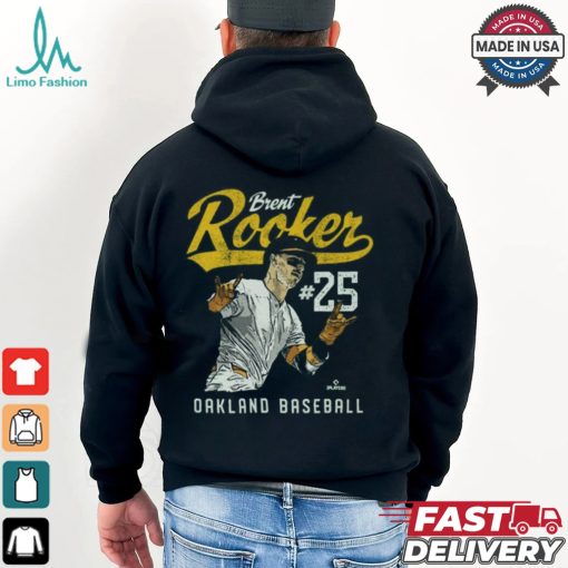 Brent Rooker #25 Oakland Baseball Player Name Vintage Graphic t shirt