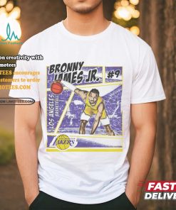 Bronny James Jr. Los Angeles Lakers Comic Shirt