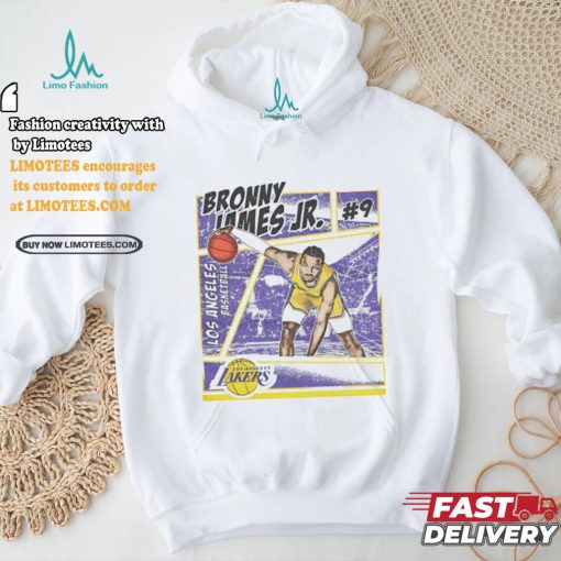 Bronny James Jr. Los Angeles Lakers Comic Shirt