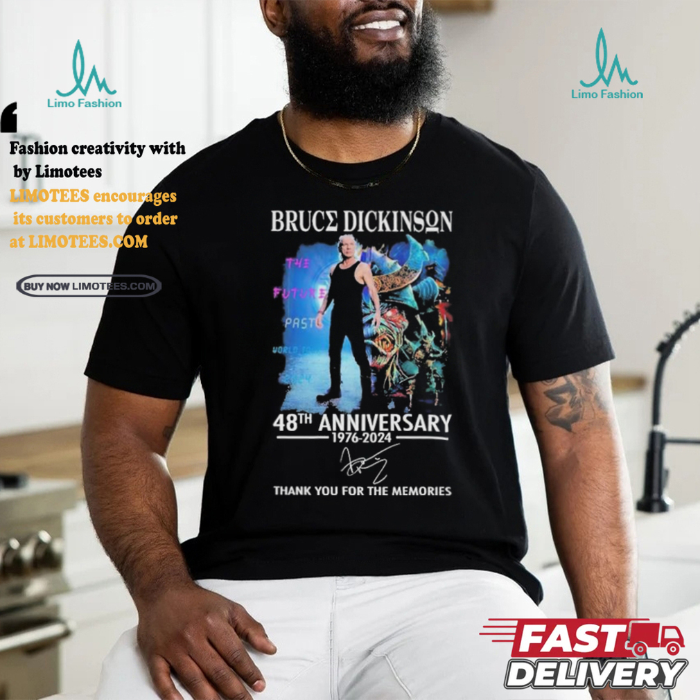 Bruce Dickinson 48th Anniversary 1976 2024 Thank You For The Memories T Shirt Bruce Dickinson 48th Anniversary 1976 2024 Thank You For The Memories T Shirt